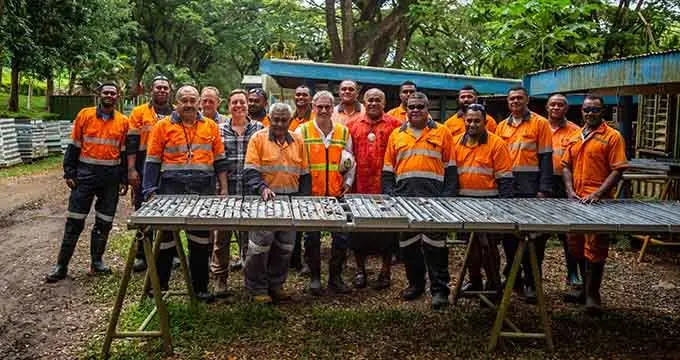 Geologist at the Tuvatu Lion One’s Tuvatu gold mine in Sabeto,Nadi on March 17 2022. Photo- Leon Lord
