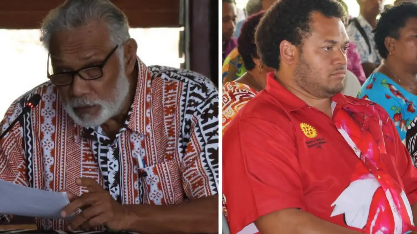 From left: Penisoni Gauna and  Selesitino Kalounivale.