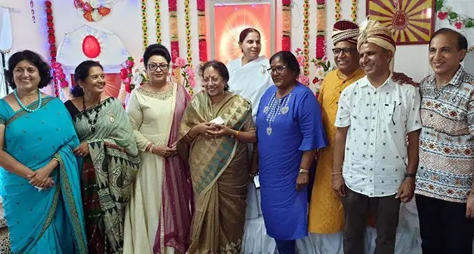 The Assistant Minister Women, Children and Poverty Alleviation, Veena Bhatnagar, with some attendees during the Mother’s Day celebration at the Fiji Brahma Kumaris Rajyog  Meditation Centre in Suva on April 28, 2019 . 
