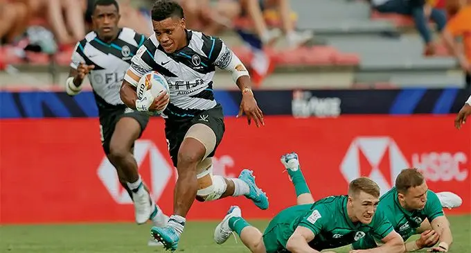 Napolioni Bolaca on his way to score a try. Photo: World Rugby 