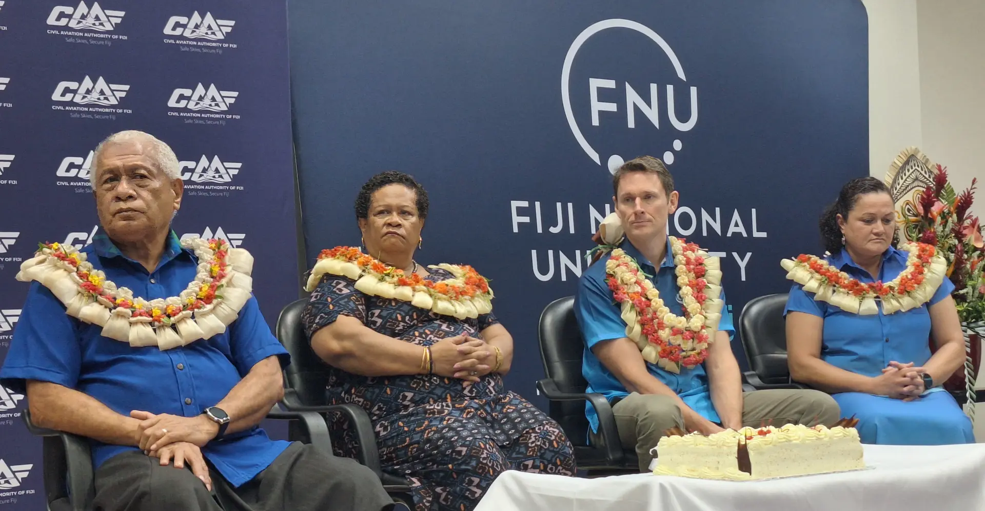 CAAF board chair Anare Jale, FNU vice chancelllor Prof Unaisi Nabobo-Baba, APPA executive director James Ramsey and CAAF Chief executive Theresa Levestam.