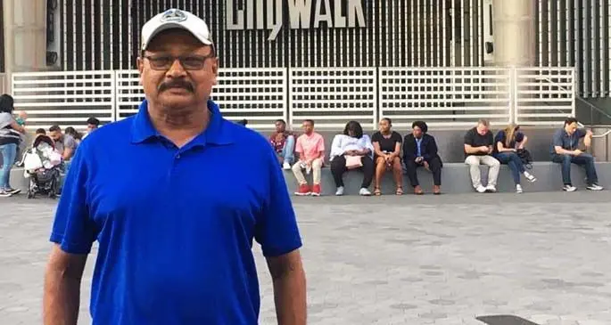 In happier days... Former Fiji Police officer Ravindra Dass.
