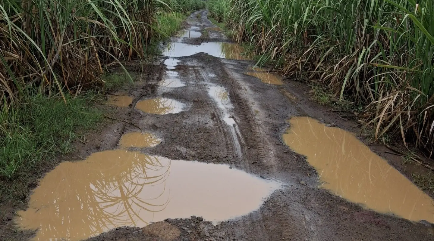 Cane access road in Tabucola Tiri, Labasa.