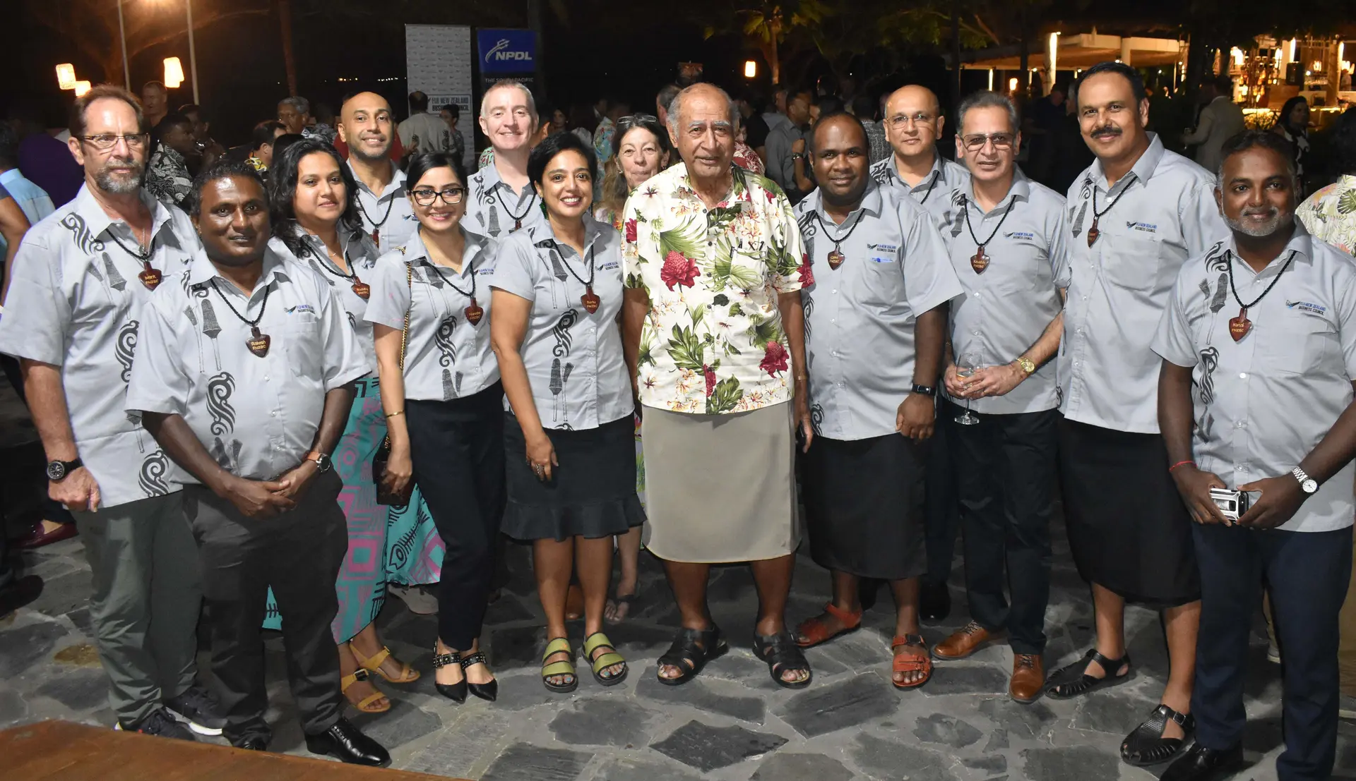 Speaker of the House Ratu Epeli Nailatikau with the members at the Sofitel Fiji Resort and Spa last night. Photo: WAISEA NASOKIA