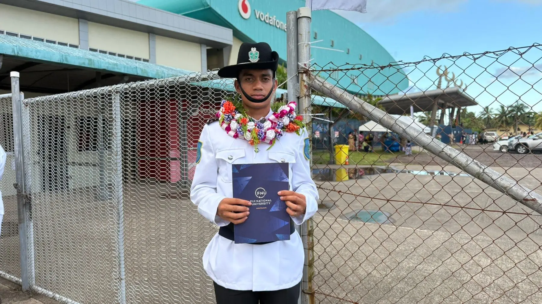 His Majesty’s Prison, Tonga graduate, Fakaofo Tonga at the Vodafone Arena in Laucala on December 9,2025.