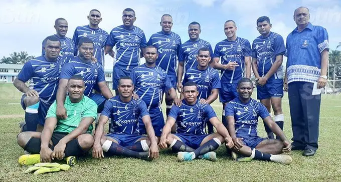 Defending champs, Police Special Response Unit (PSRU) team for 2020 Police IDC at Nasova ground on September 16, 2020 . Photo: Ronald Kumar.