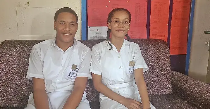 Nadogo Central College head boy, Tomasi Takiveikata and head girl, Dilitia Tinaikawai in Macuata on March 4, 2023.