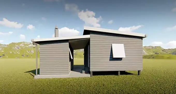 An artist's impression of the 2-bedroom plan.
