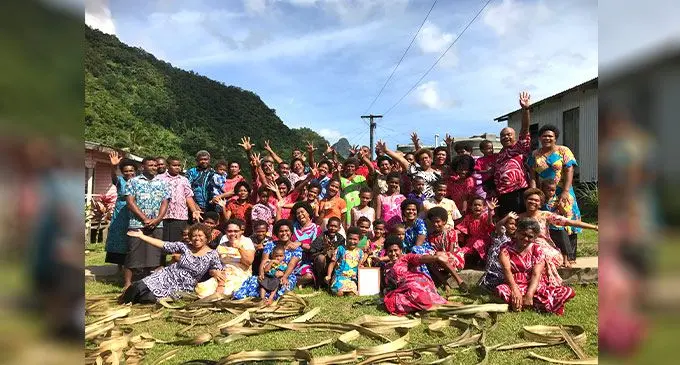 The mataqali Nadakunibure (pictured) will now run Domoika Adventures, believed to be Namosi’s first communal-owned and operated eco-tourism project, which features three types of day-adventure packages, at Waivaka Village. Matelita Katamotu, seated far left in a printed grey dress, pushed through several frontiers to get the company to where it now is. She refuses to take credit for her achievements. Photo: Laiseana Nasiga