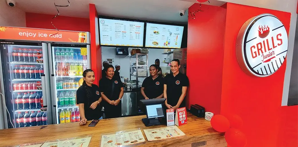 Staff of Grills Junior restaurant at Damodar City Labasa complex on April 5, 2024. Photo: Sampras Anand