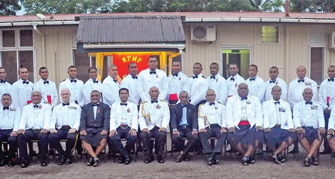 Commander RFMF Rear Admiral Viliame Naupoto, Senior officers with Junior Staff Officers at the Officer’s Training Centre (OTC), Vatuwaqa on March 27, 2019.