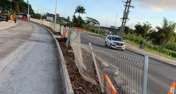 Accident Opposite Toga Road in Nausori yesterday. Photo: Fiji Roads Authority