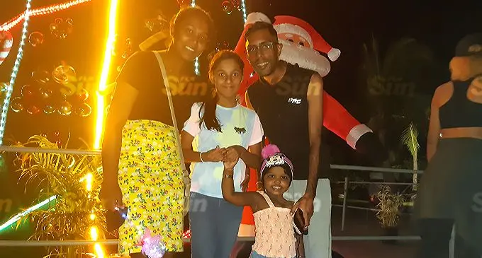 Ravneet Ram and his family from Nasinu. Photo: Shalveen Chand.
