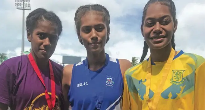 From left; Tuliana Tinai of Jasper William’s High School , Shawntell Lockington of Xavier College and Josifini Tinairokowaqa of Suva Grammar School on April 18, 2019.Photo: Grace Narayan