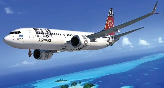 Fiji Airways new Boeing 737 MAX8.