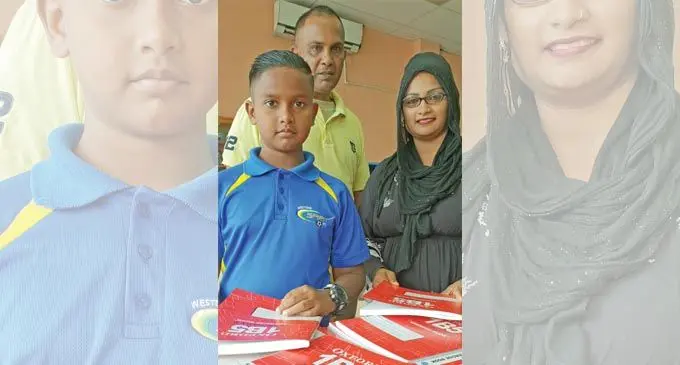 Abdul Saheem Sahib with his wife, Farzana Sahib and their son, Ayman Sahib shopping at the Post Fiji outlet in Lautoka on January 2, 2020. Photo: Nicolette Chambers