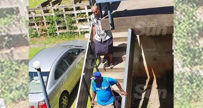  Members walking outside the High Court in Lautoka on January 20, 2021. Photo: Nicolette Chambers 