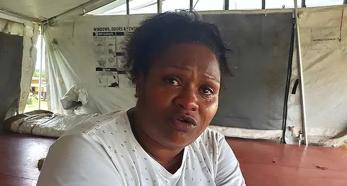 Emotional parent, Ala Tabania at Dreketi Primary School. Photo: Jone Salusalu