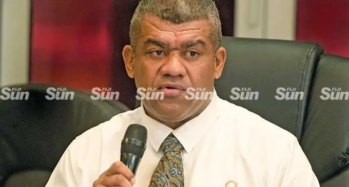 Land Transport Authority acting CEO, Irimaia Rokosawa during the Land Transport Authority and minibus operators consultation on March 17, 2022. Photo: Ronald Kumar