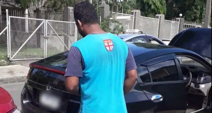 The supposed getaway car that had its number plate altered.