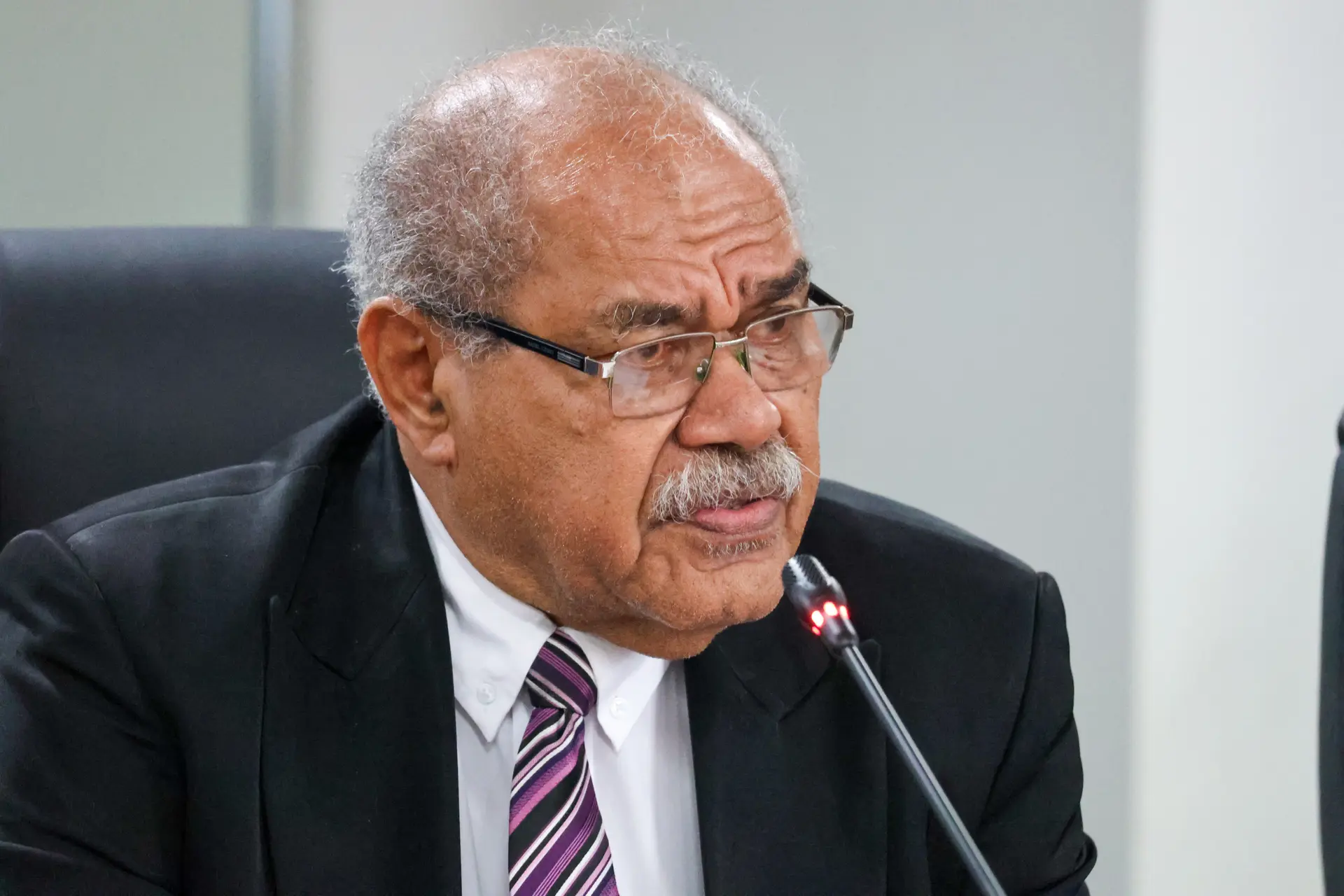 Constitutional Review Commission chairperson Sevuloni Valenitabua during the press conference on July 3, 2026.
