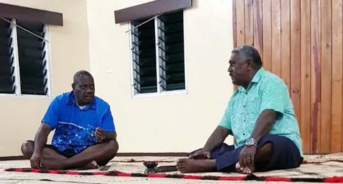 Acting Commissioner of Police, Rusiate Tudravu meets the Tui Levuka Ratu Etonia Seru on  November 10, 2019.  