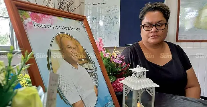 Toganivalu Legal Acting Principal Officer Nancy Tikoisuva, mourns the death of late David Toganivalu, the Acting Director of Public Prosecution and Acting Commissioner of the Fiji Independent Commission Against Corruption on October 3, 2023. Photo: Ronald Kumar