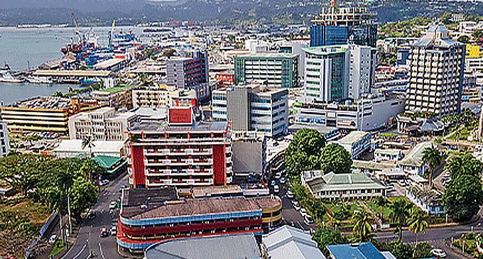 The ariel view of Suva City. Photo: Leon Lord