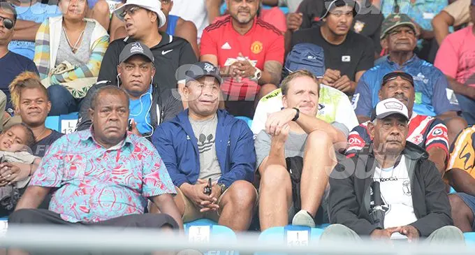 Sevens maestro Waisale Serevi with Fiji Airways Fijian 7s assistant coach Brad Harris at the ANZ Stadium in Suva on March 14, 2020.  Photo: Ronald Kumar