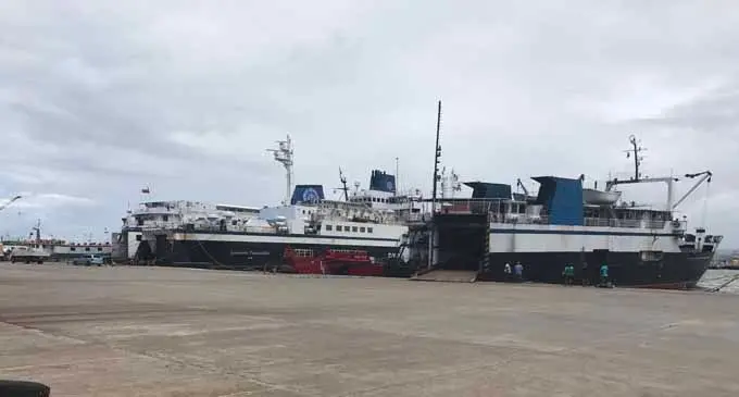 Three of Goundar Shipping Limited vessels berthed at Port Mua-i-Walu on February 12, 2018. Photos: Taraivini Seru