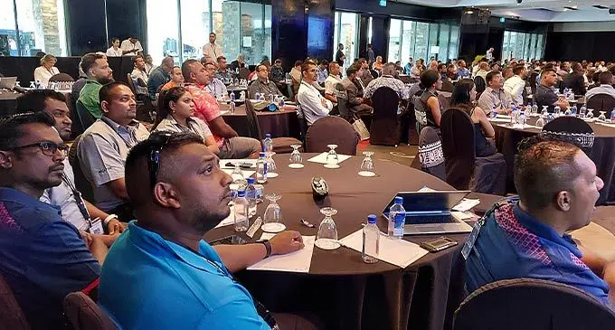 Industry leaders and executives at day one of the Fiji Tech Summit 2022 at the Intercontinental Fiji Golf Resort and Spa in Natadola on November 3, 2022. Photo: Nicolette Chambers