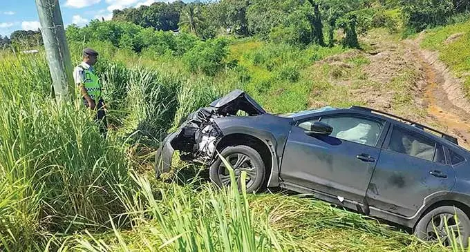 Picture of the accident scene at Nalovo, Nadi.