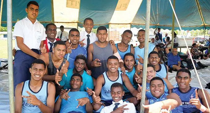 Queen Victoria School under 19 team during Fiji Secondary School rugby league southerneastern zone competition at Bidesi Park on February 9, 2019. Photo: Ronald Kumar.