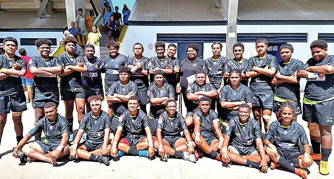Kadavu women’s senior rugby team at Lawaqa Park, Sigatoka, during one of their Royal Tea Ranadi Cup matches. Photo: Kadavu Rugby Union