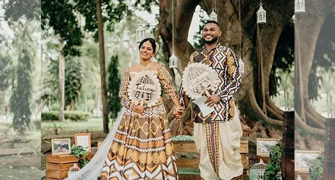 Karishma Mudaliar and Joewesh Taituraga tied knot at Thurston Garden, Suva on August 6, 2022. Photo: Lighthouse Photograph