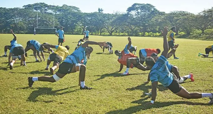 Vodafone Flying Fijians at the Nadi International School ground on July 12, 2022. Photo: Salote Qalubau