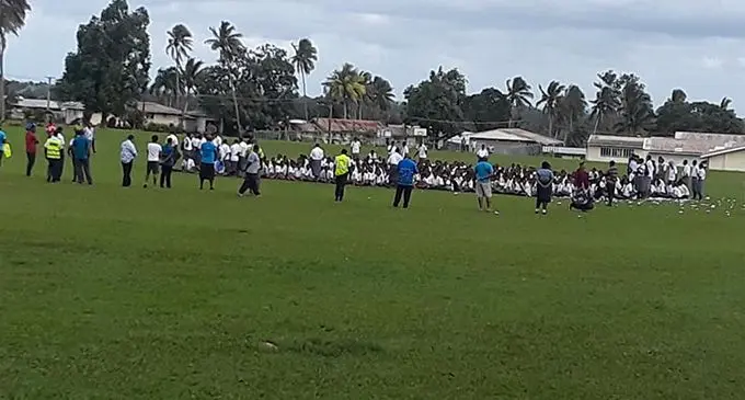 A mass protest by close to 100 students at Ratu Kadavulevu School in Lodoni, Tailevu, on August 28, 2020. 