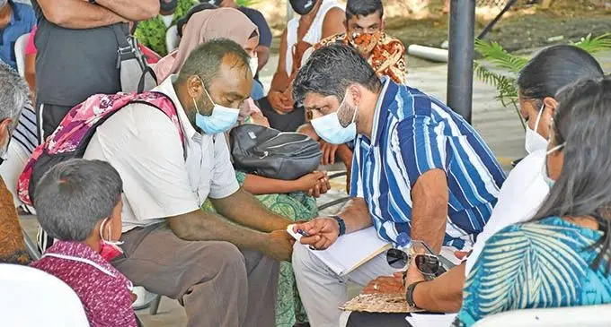 Acting Prime Minister Aiyaz Sayed-Khaiyum with Ba residents on Saturday, January 22, 2022.  Photo: DEPTFO News