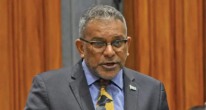 Opposition member Faiyaz Koya in Parliament on July 13, 2023. Photo: Parliament of Fiji.