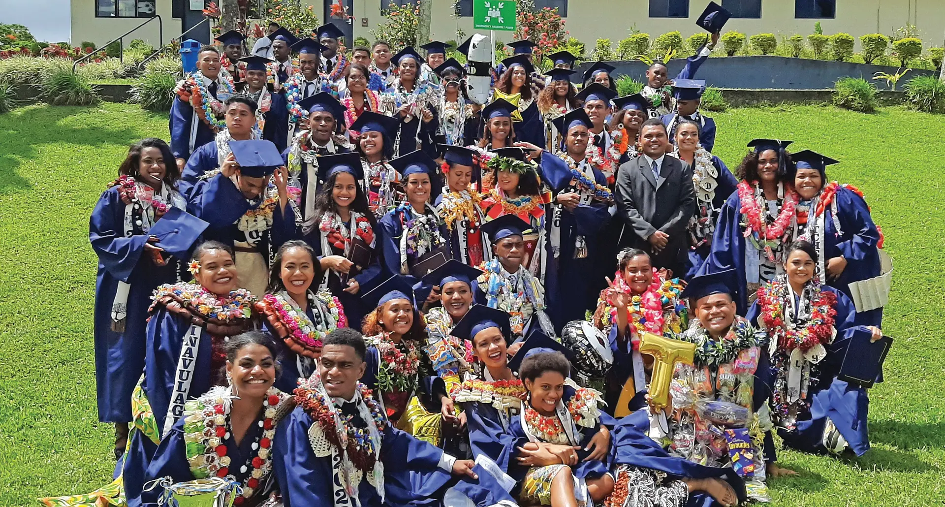 Year 13 LDS Church College graduates after their graduation ceremony on December 12, 2020. Photo: Shreeya Verma