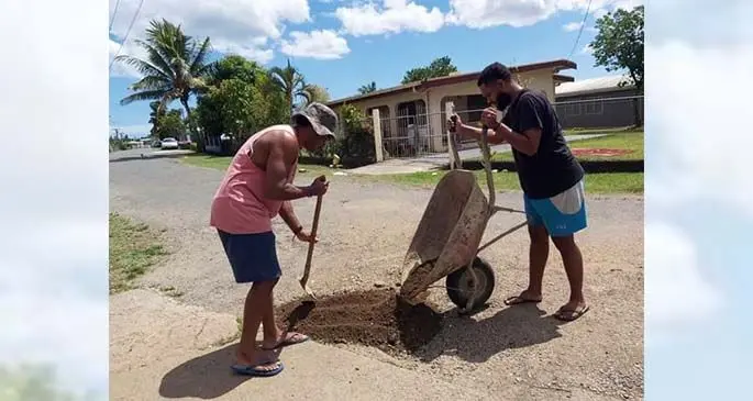 Kakala Warrior Youth Club members engages in community work at Savunawai in Nadi.