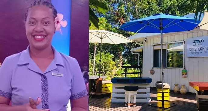 Lavenia Drau and the Cafe Planet in Korotogo, Sigatoka.