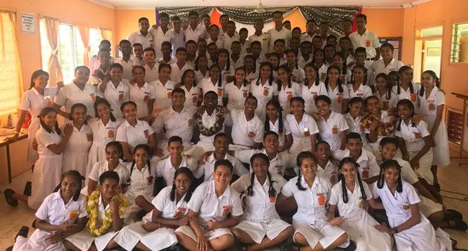 Sangam (SKM) College newly inducted prefects in Labasa on February 7, 2018.    Photo: Shratika Naidu