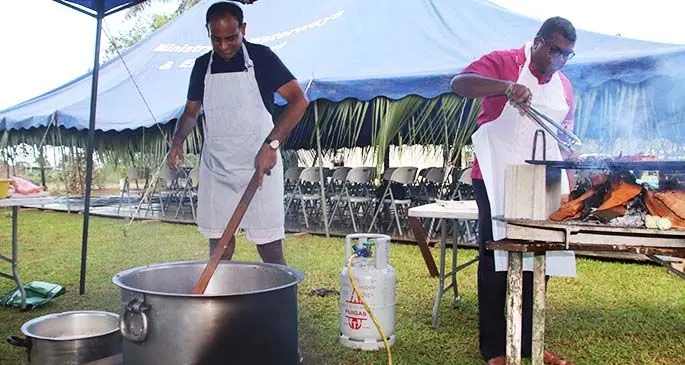 Mr Reddy did BBQ while Mr Wycliffe cooked up chicken biryani in open fire.