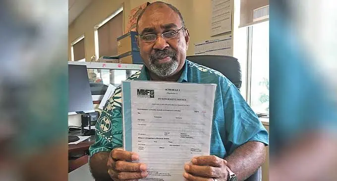 Maritime Safety Authority of Fiji chief executive officer Joeli Cawaki announced the introduction of infringement notices. Photo: Frederica Elbourne