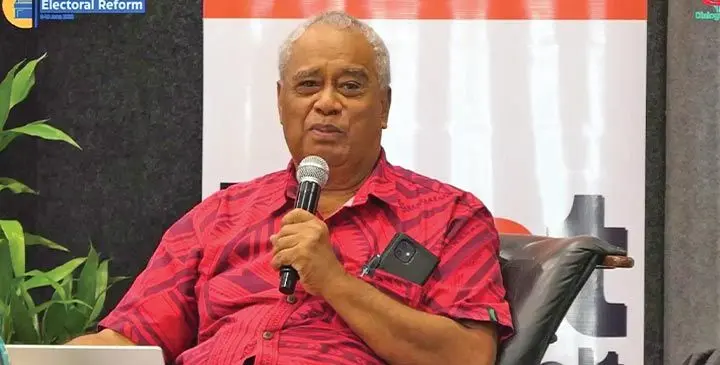 Unity Fiji Party leader Savenaca Narube during the Dialogue Fiji’s Multi-Stakeholder Dialogue on Electoral Reform on June 9, 2025.