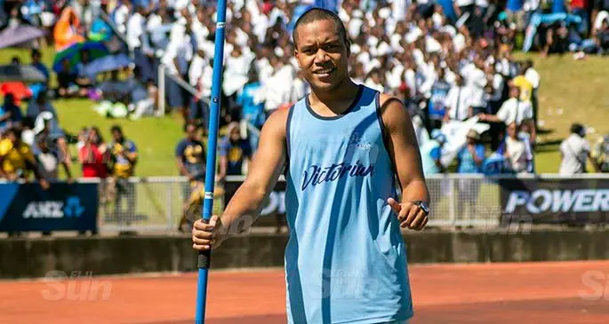 Queen Victoria School’s Jone Tikoisuva at the ANZ Stadium, Suva, on March 19, 2021. Photo: Leon Lord