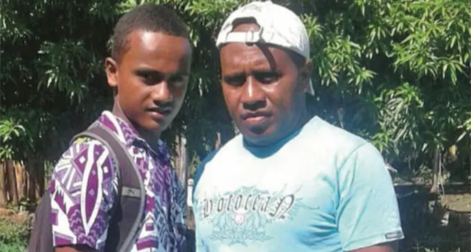 Steven Bainivalu and his father Iowani Vunova.