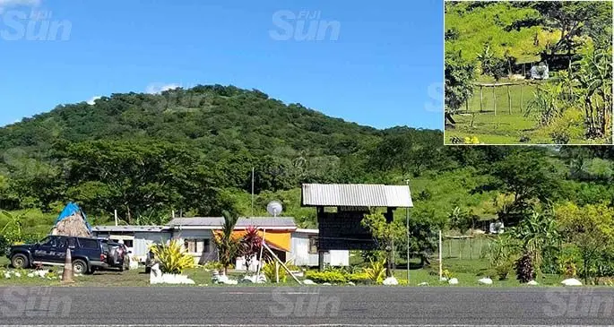 The residence of the late Alanieta Drua Naituva in Toko, Tavua. Inset: The late Alanieta was buried just metres away from her home. Photos: Ivamere Nataro