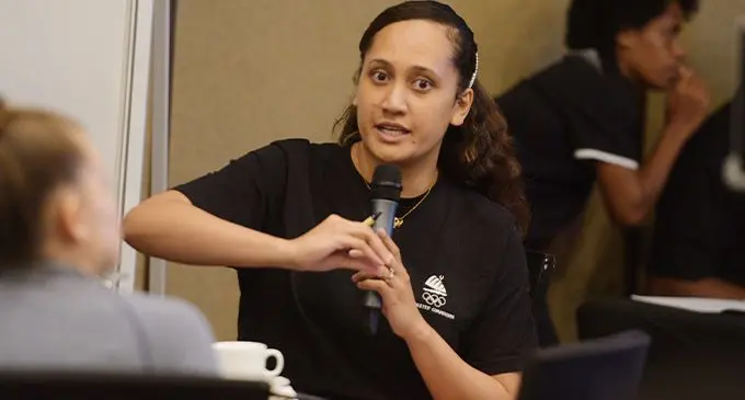 Hilda Kunau during the FASANOC Athlete’s Commission in Suva today. Photo: Ronald Kumar 